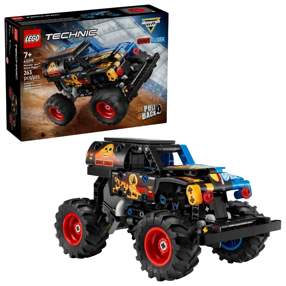 MONSTER JAM GRAVE DIGGER FOGO E GELO